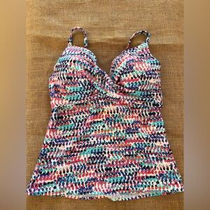 Multicolor Women's Swim Tankini sz M Captiva adjustable straps summer beach
